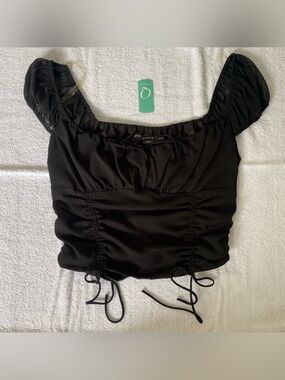 Sweetheart neckline Ruched Front Top